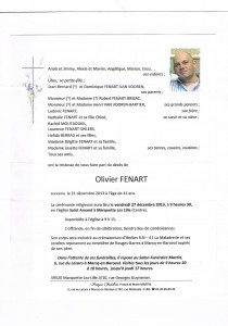 Avis De Décès Mr Fenart Olivier